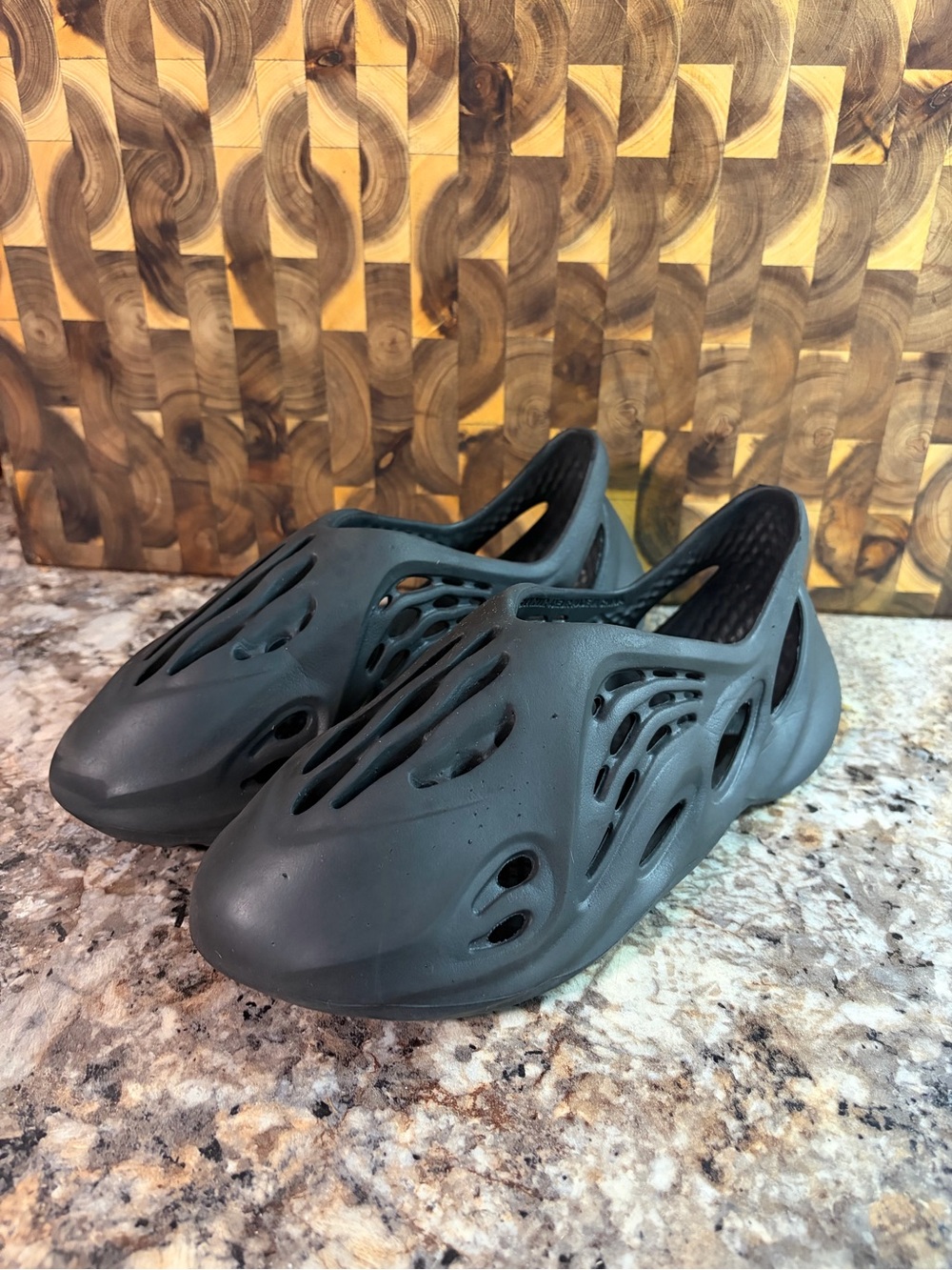 adidas Men's Black Foam Slip-On Ventilated Clog